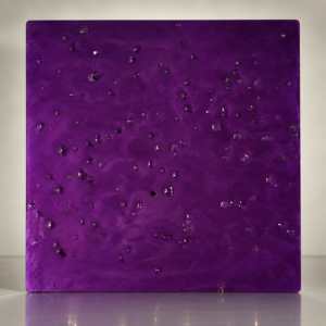 Amethyst Relief – Large Tesla Frequency Art Plate