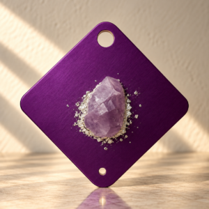 Tesla Purple Plate Infused with Amethyst for Energetic Balance and Well-Being